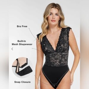 Popilush Black Lace Bodysuit